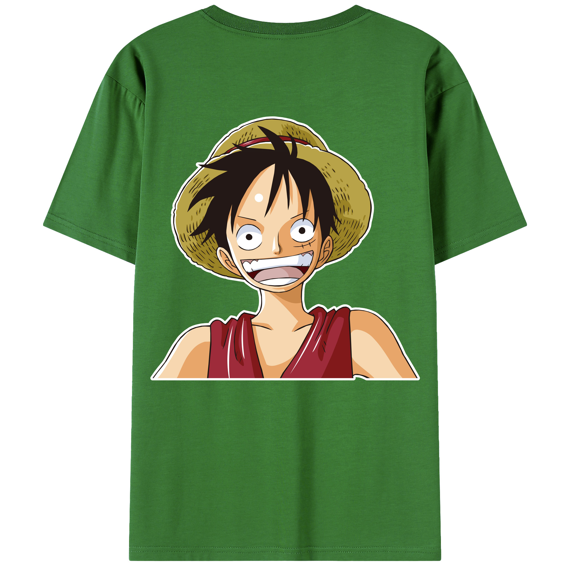 ワンピース モンキー・D・ルフィ ONE PIECE Monkey D. Luffy レディース半袖Tシャツ(バックプリント)